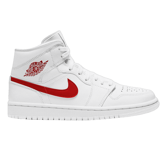 Nike Air Jordan 1 Mid White University Red (W)