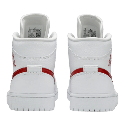 Nike Air Jordan 1 Mid White University Red (W) Back