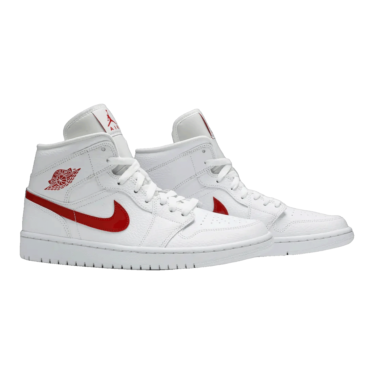 Nike Air Jordan 1 Mid White University Red (W) Side
