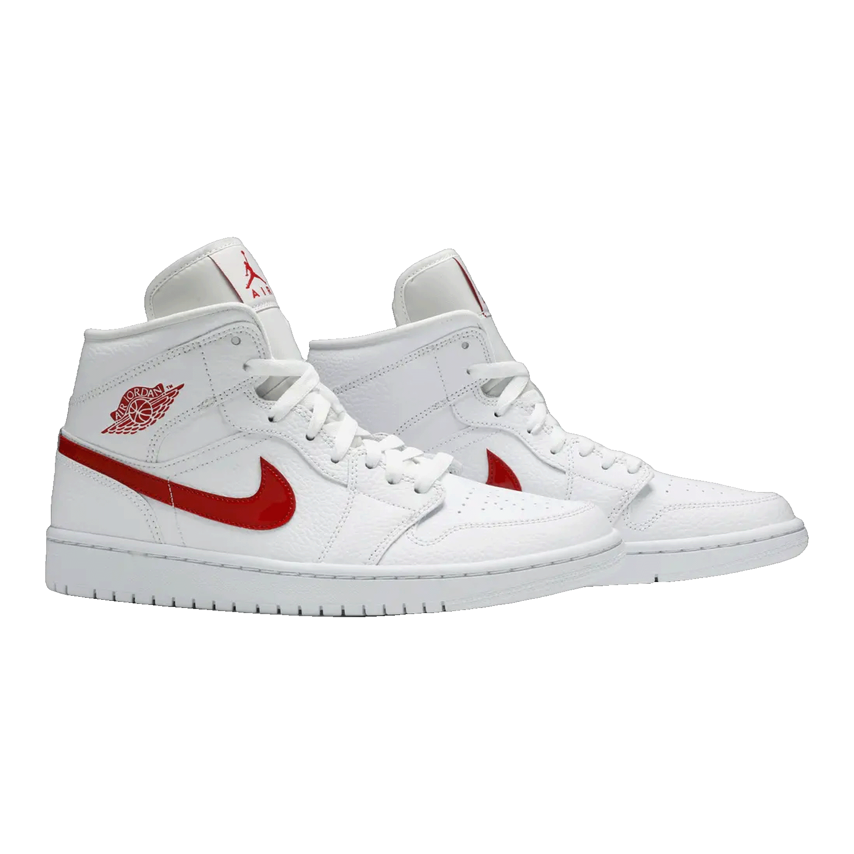 Nike Air Jordan 1 Mid White University Red (W) Side