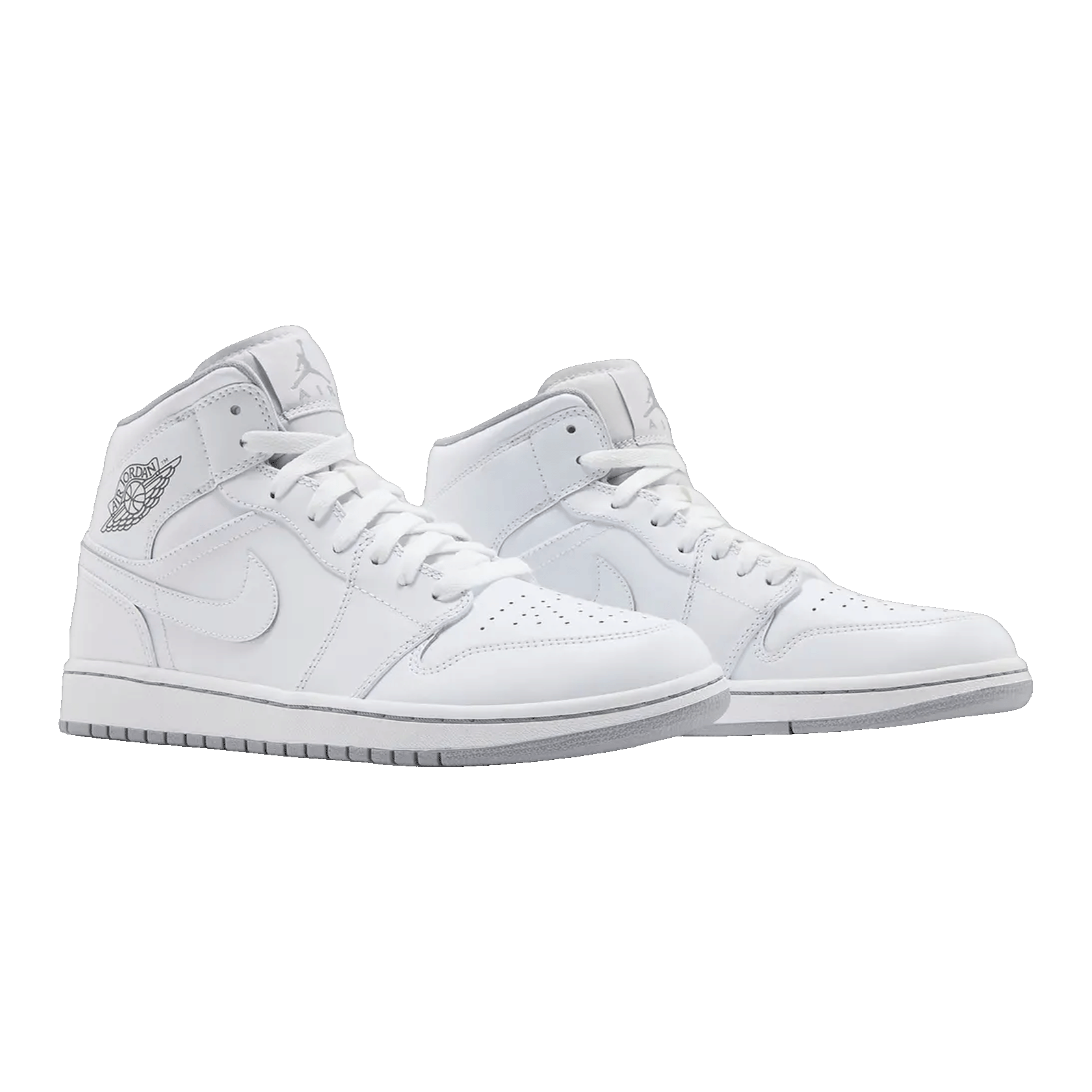 Nike Air Jordan 1 Mid White Wolf Grey (2016) Side