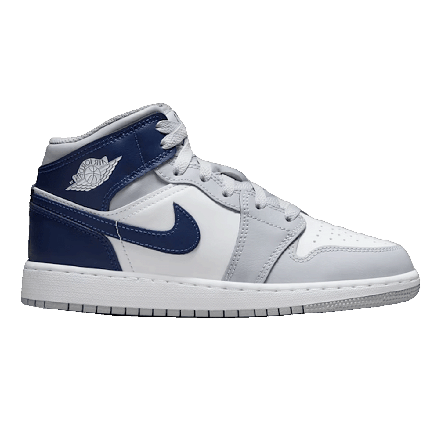 Nike Air Jordan 1 Mid Wolf Grey Midnight Navy (GS)