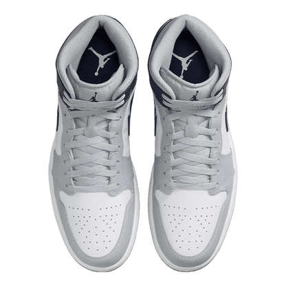 Nike Air Jordan 1 Mid Wolf Grey Midnight Navy Oben
