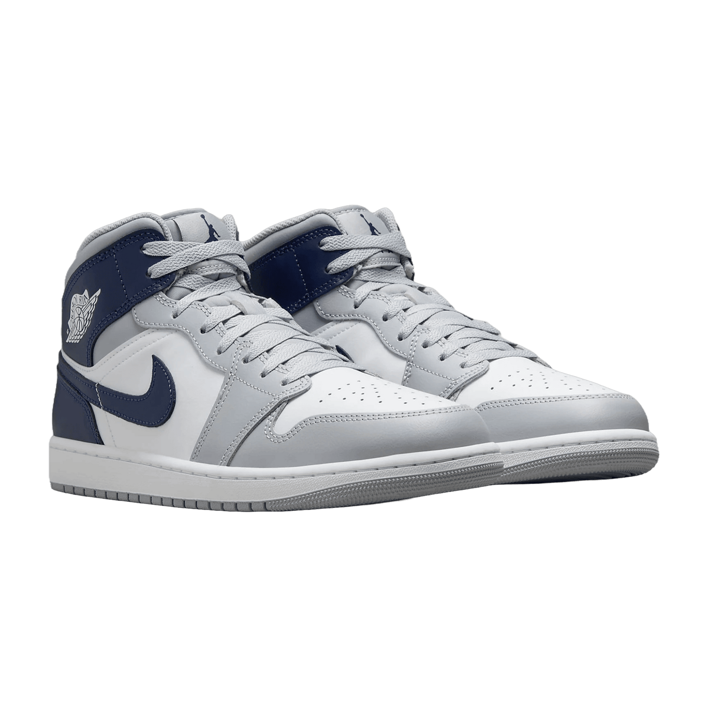 Nike Air Jordan 1 Mid Wolf Grey Midnight Navy Side