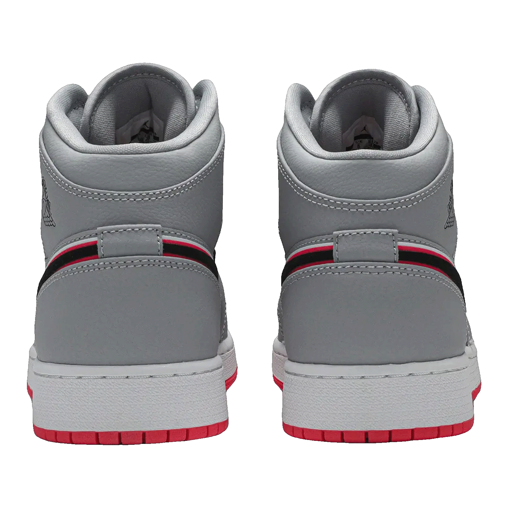 Nike Air Jordan 1 Mid Wolf Grey Racer Pink Black (GS) Back