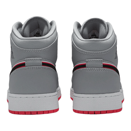 Nike Air Jordan 1 Mid Wolf Grey Racer Pink Black (GS) Back