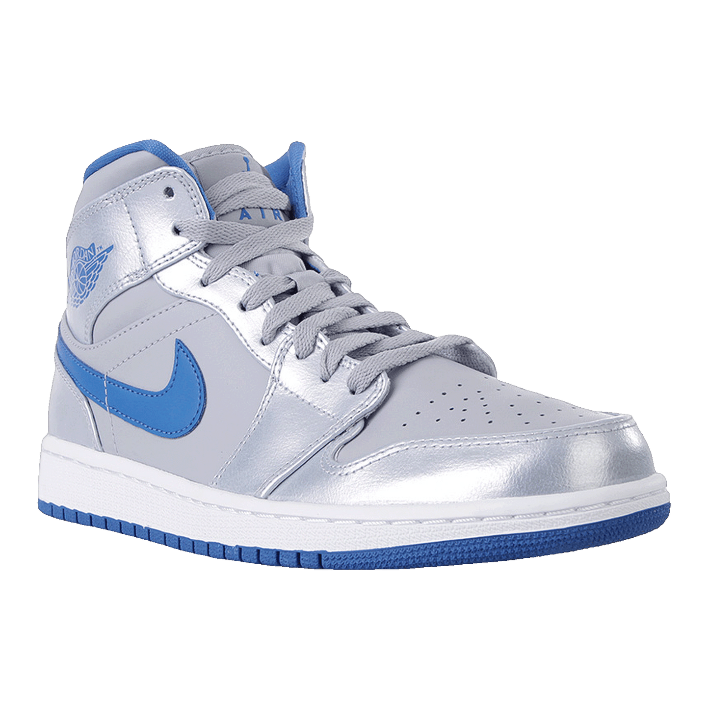 Nike Air Jordan 1 Mid Wolf Grey Sport Blue Side
