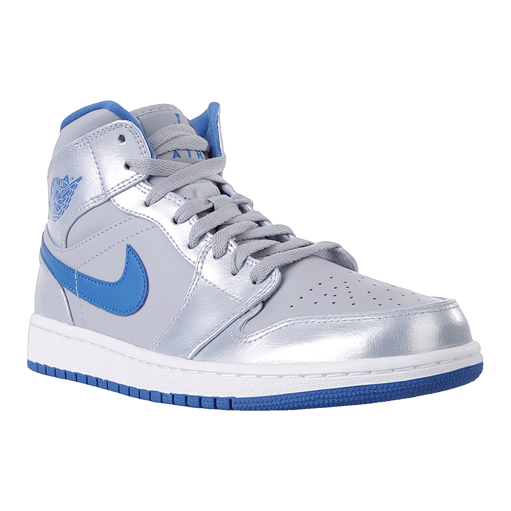 Nike Air Jordan 1 Mid Wolf Grey Sport Blue Side