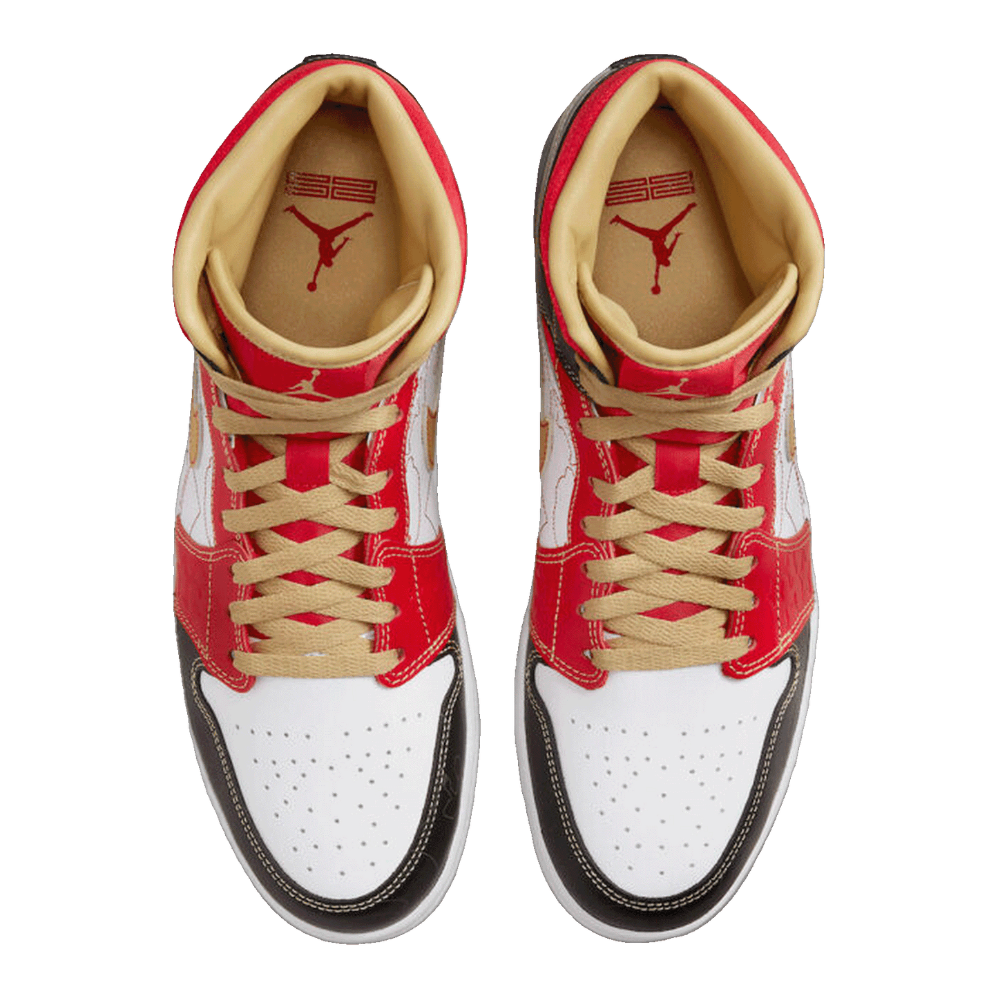 Nike Air Jordan 1 Mid XQ White Black Sport Red Oben