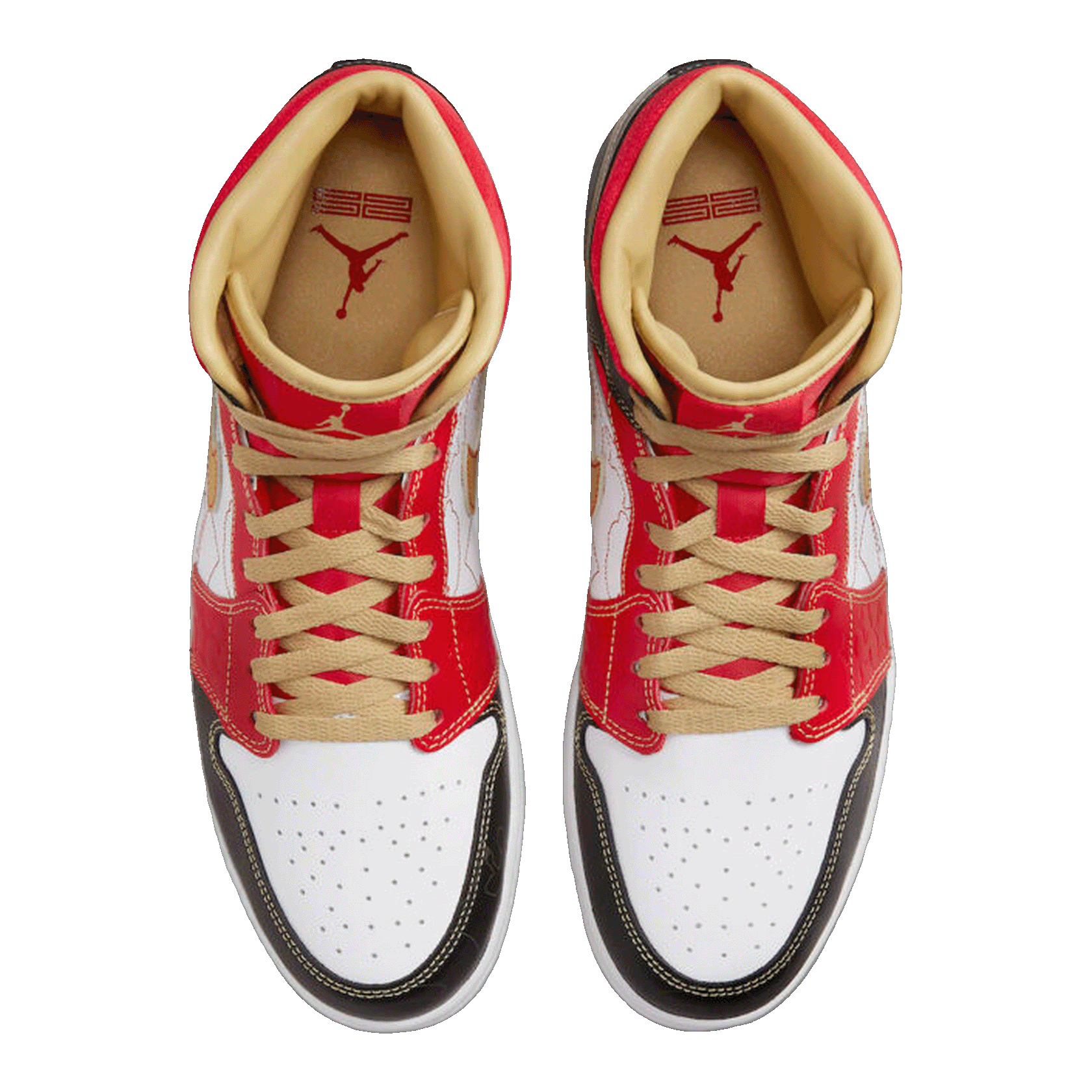 Nike Air Jordan 1 Mid XQ White Black Sport Red Oben