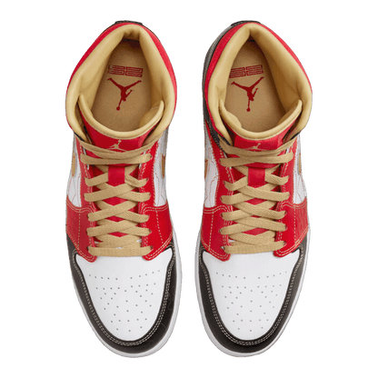 Nike Air Jordan 1 Mid XQ White Black Sport Red Oben