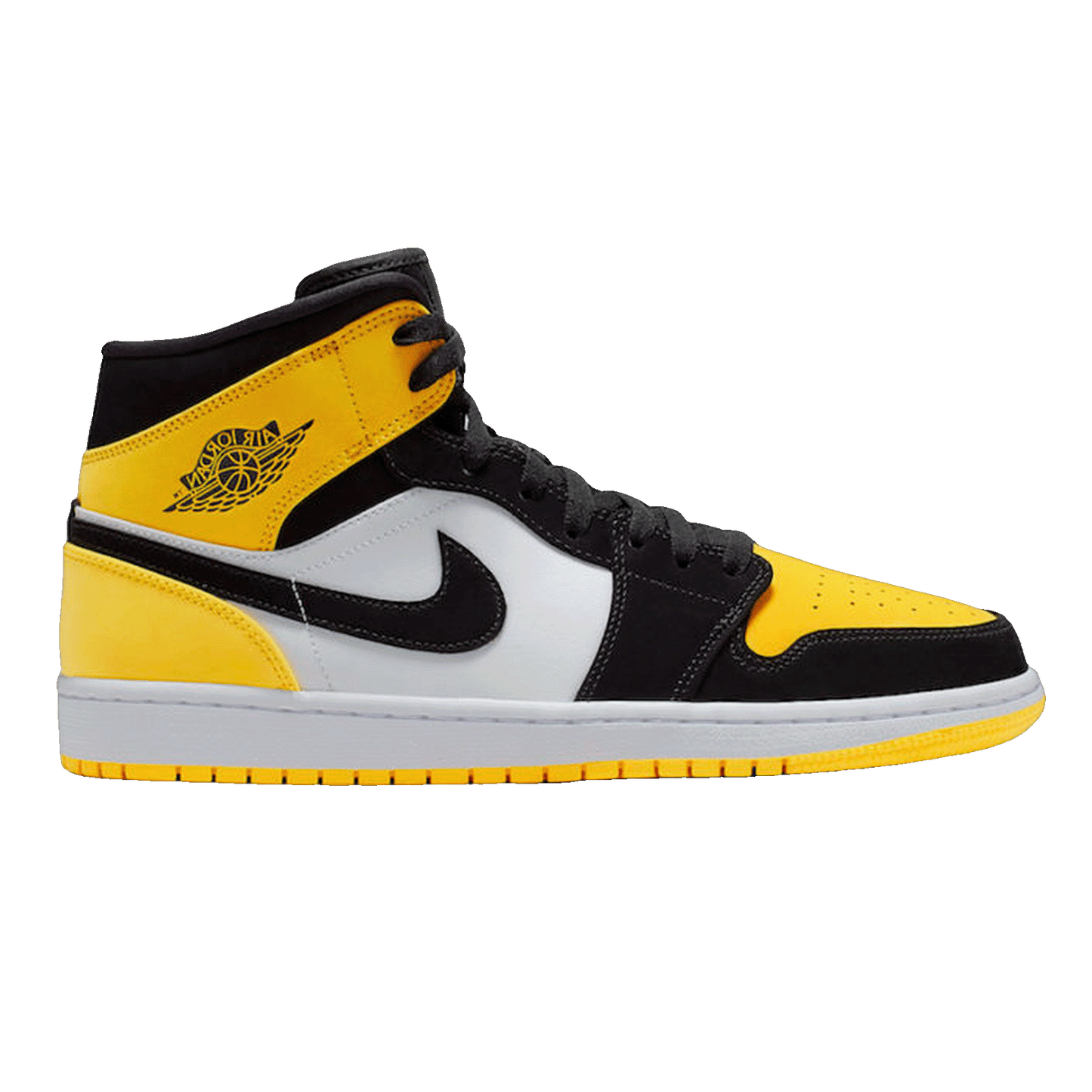 Nike Air Jordan 1 Mid Yellow Toe Black