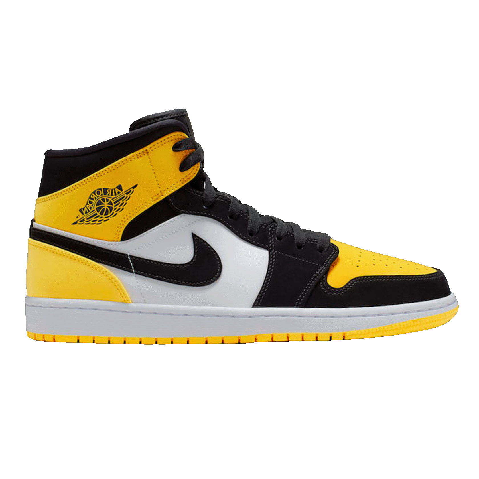 Nike Air Jordan 1 Mid Yellow Toe Black