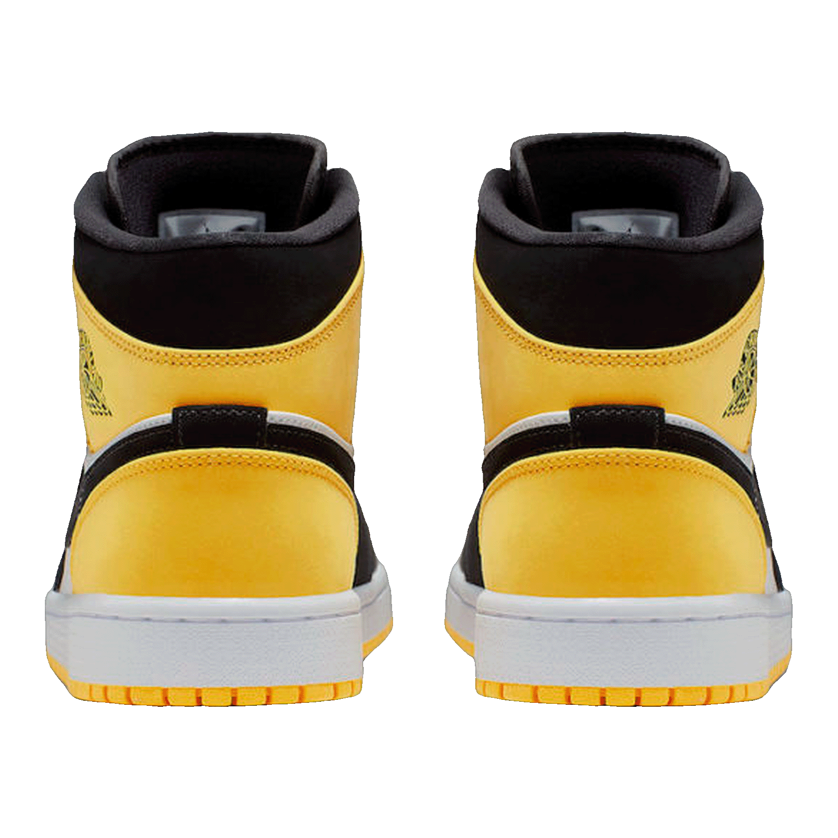 Nike Air Jordan 1 Mid Yellow Toe Black Back