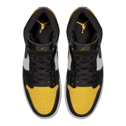 Nike Air Jordan 1 Mid Yellow Toe Black Oben