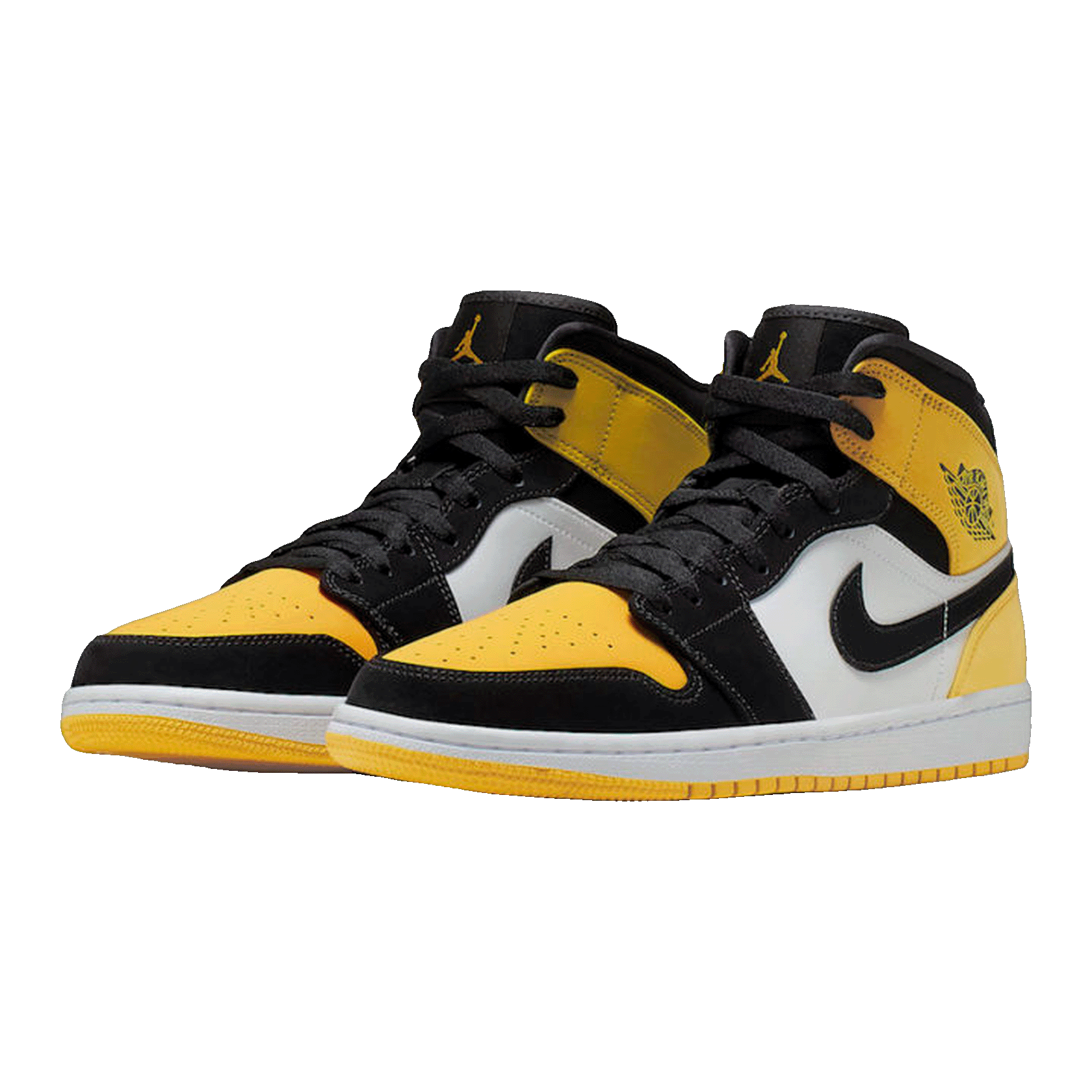 Nike Air Jordan 1 Mid Yellow Toe Black Side