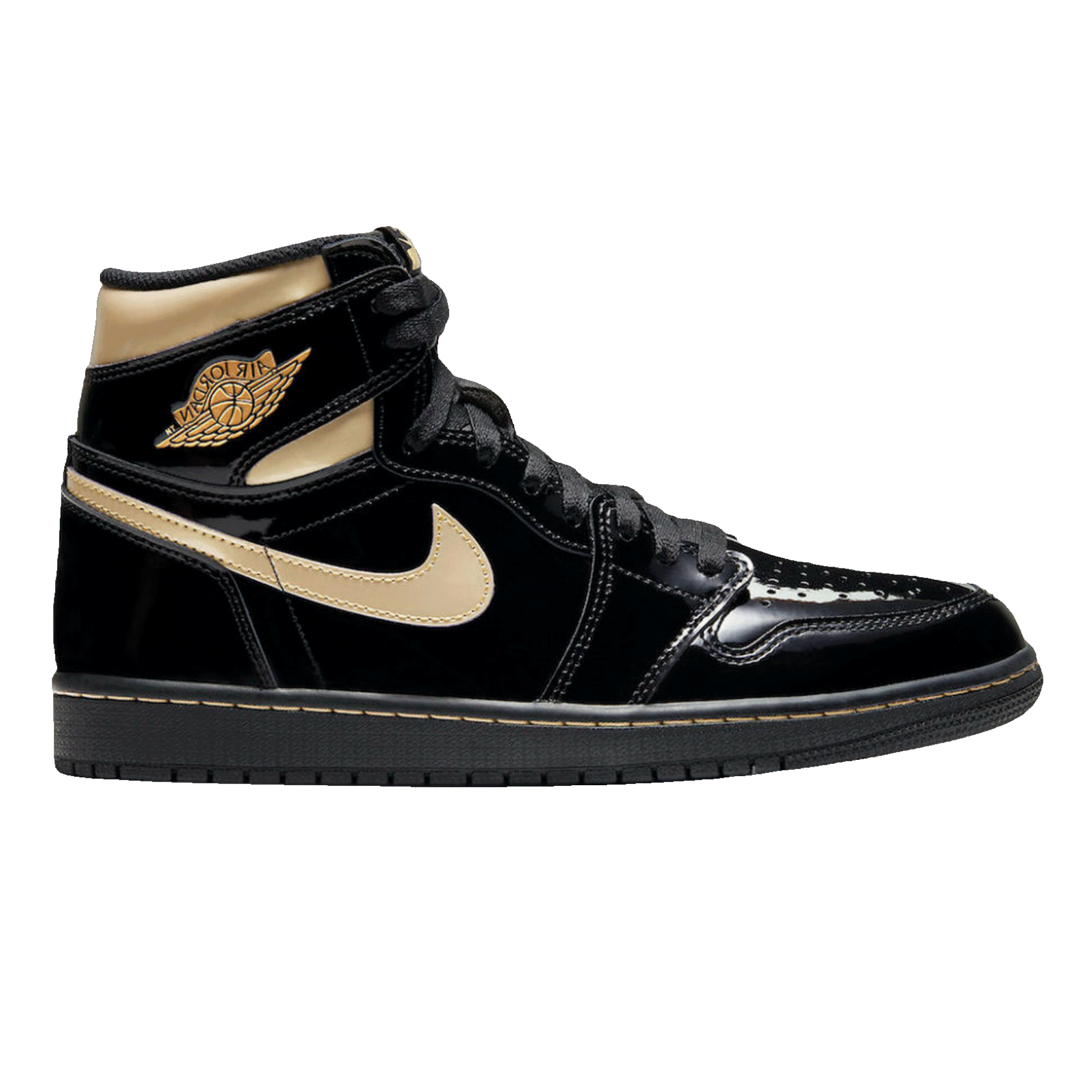 Nike Air Jordan 1 Retro High Black Metallic Gold (2020)