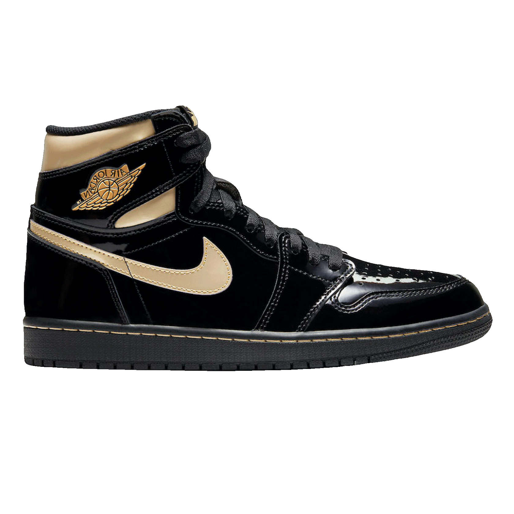 Nike Air Jordan 1 Retro High Black Metallic Gold (2020) (GS)
