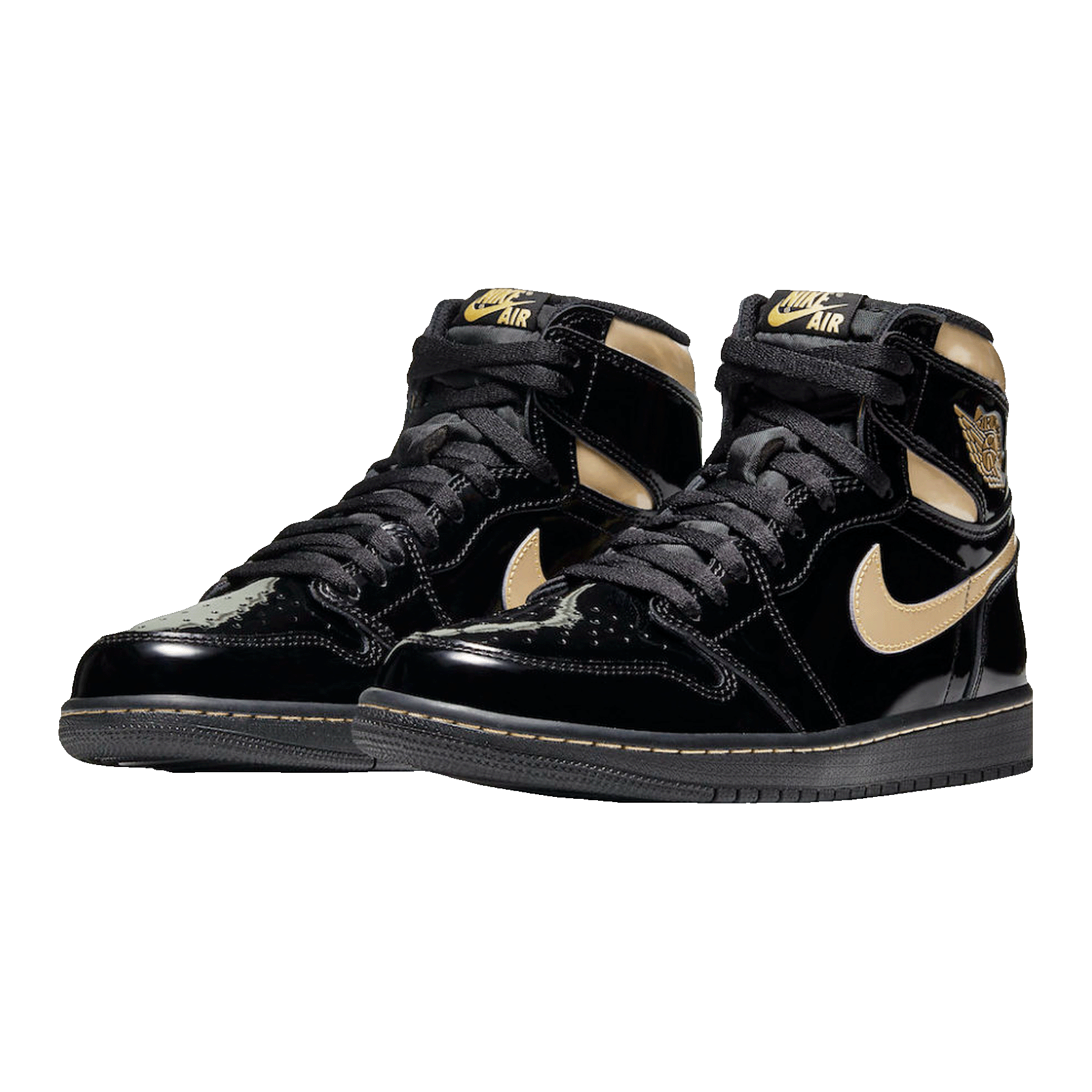 Nike Air Jordan 1 Retro High Black Metallic Gold (2020) (GS) Side