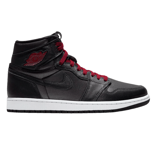 Nike Air Jordan 1 Retro High Black Satin Gym Red