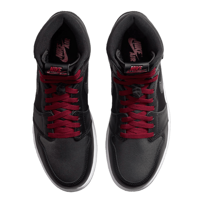 Nike Air Jordan 1 Retro High Black Satin Gym Red Black (GS) Oben