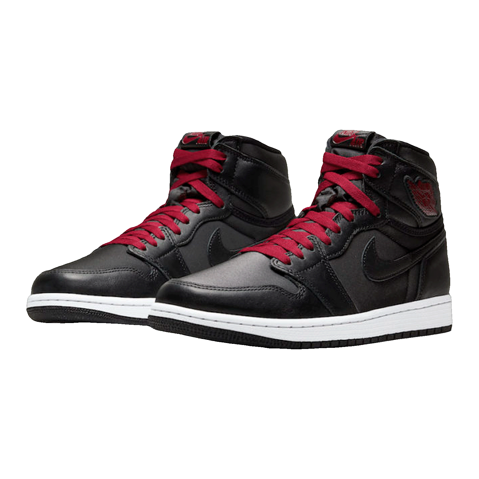 Nike Air Jordan 1 Retro High Black Satin Gym Red Black (GS) Side