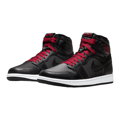 Nike Air Jordan 1 Retro High Black Satin Gym Red Black (GS) Side