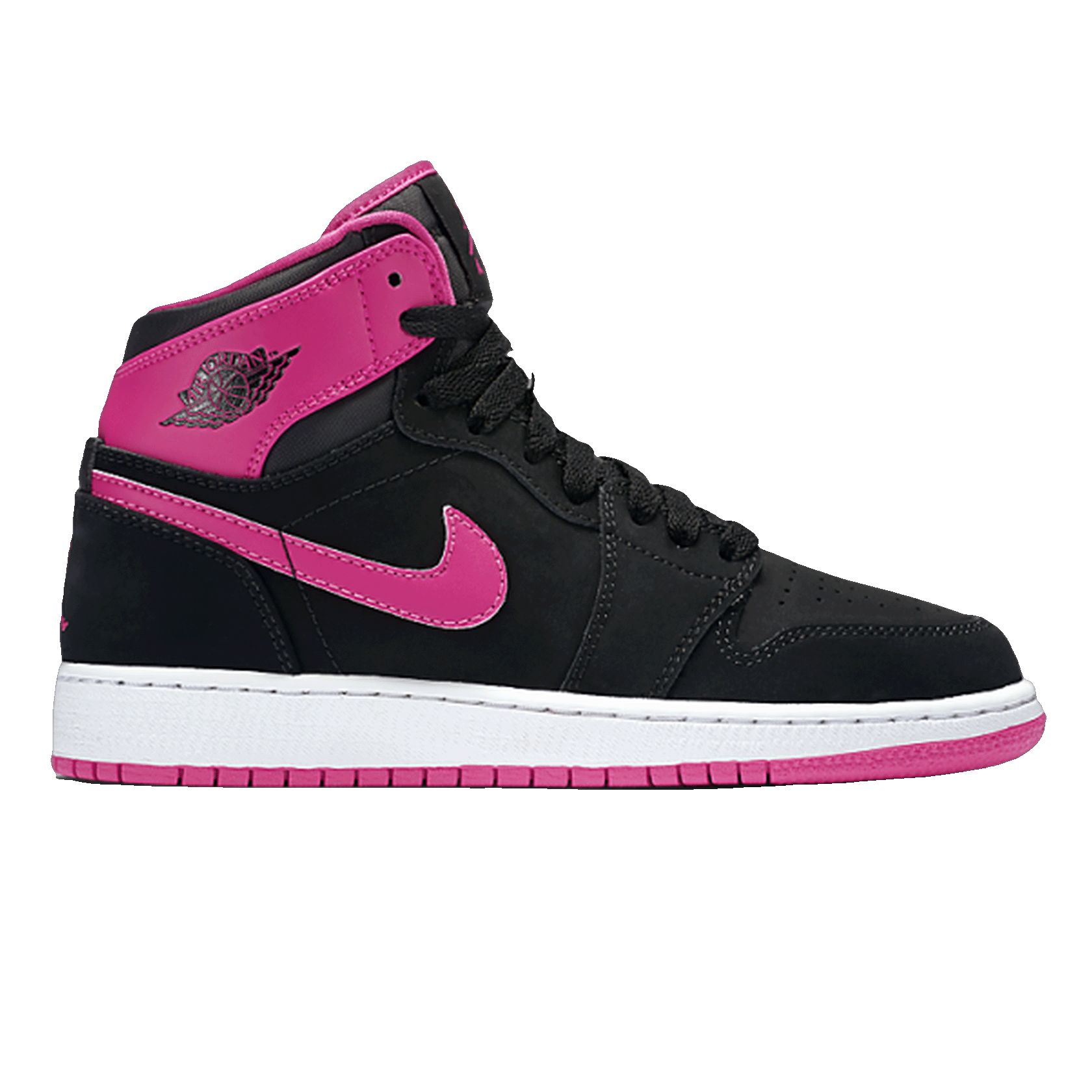 Nike Air Jordan 1 Retro High Black Vivid Pink (GS)
