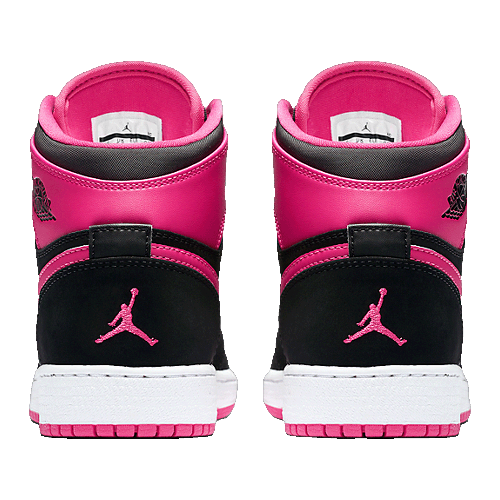 Nike Air Jordan 1 Retro High Black Vivid Pink (GS) Back