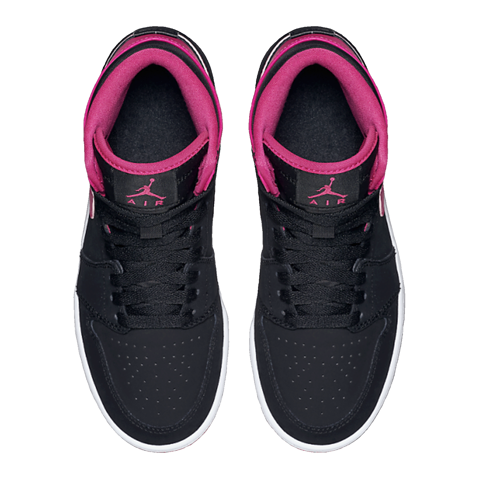 Nike Air Jordan 1 Retro High Black Vivid Pink (GS) Oben