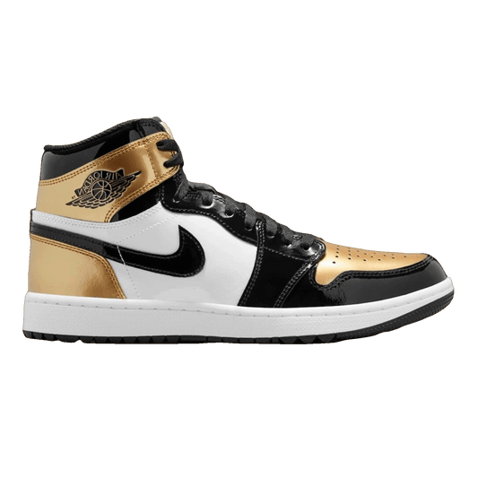 Nike Air Jordan 1 Retro High Golf Patent Gold Toe