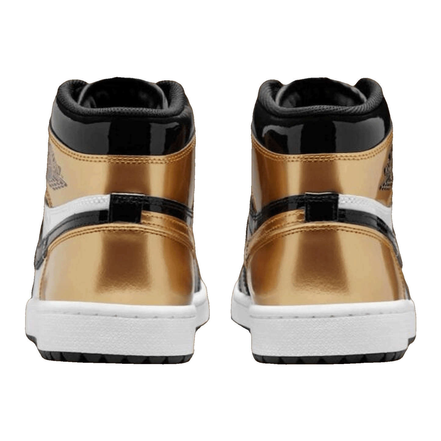 Nike Air Jordan 1 Retro High Golf Patent Gold Toe Back