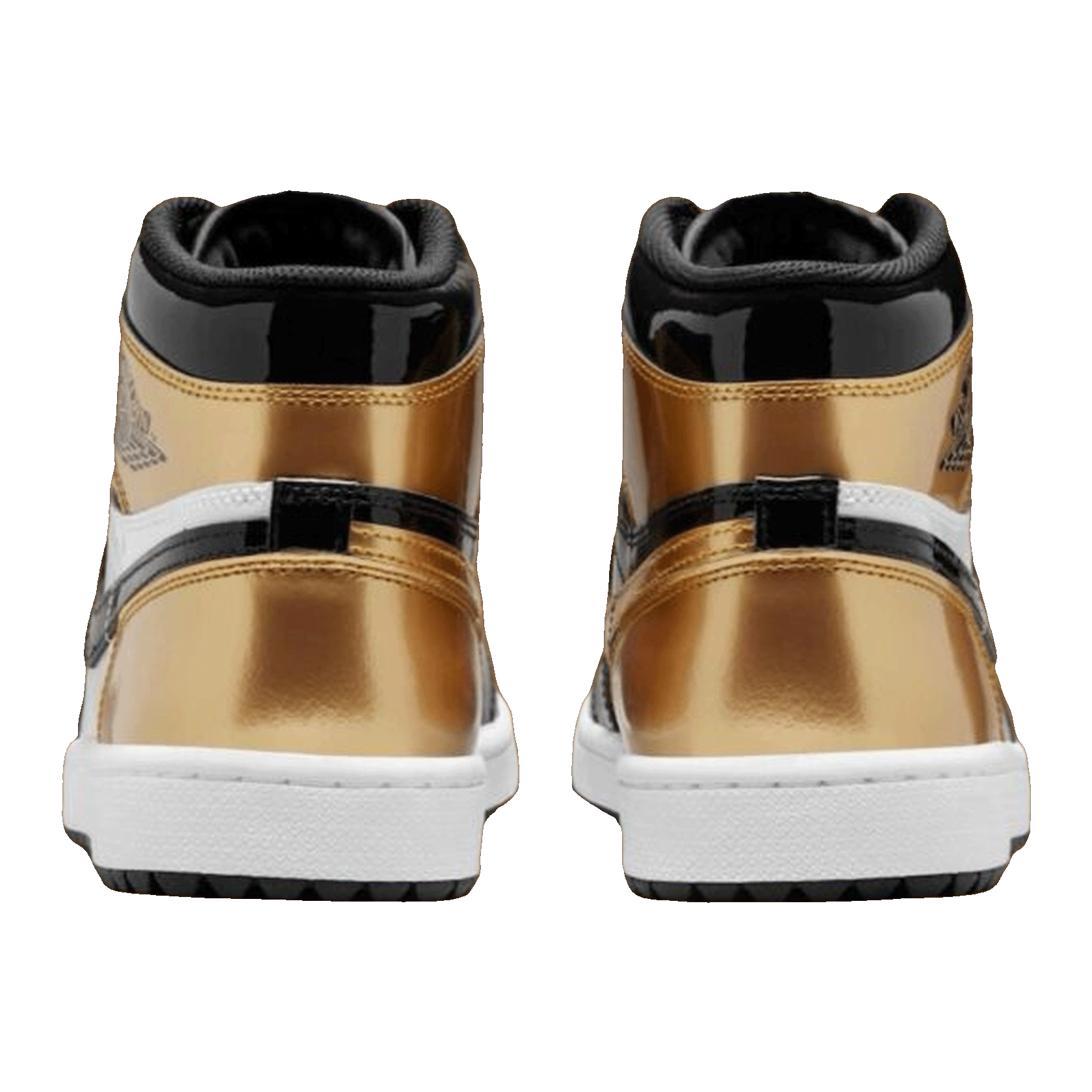 Nike Air Jordan 1 Retro High Golf Patent Gold Toe Back