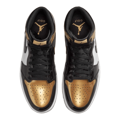 Nike Air Jordan 1 Retro High Golf Patent Gold Toe Oben