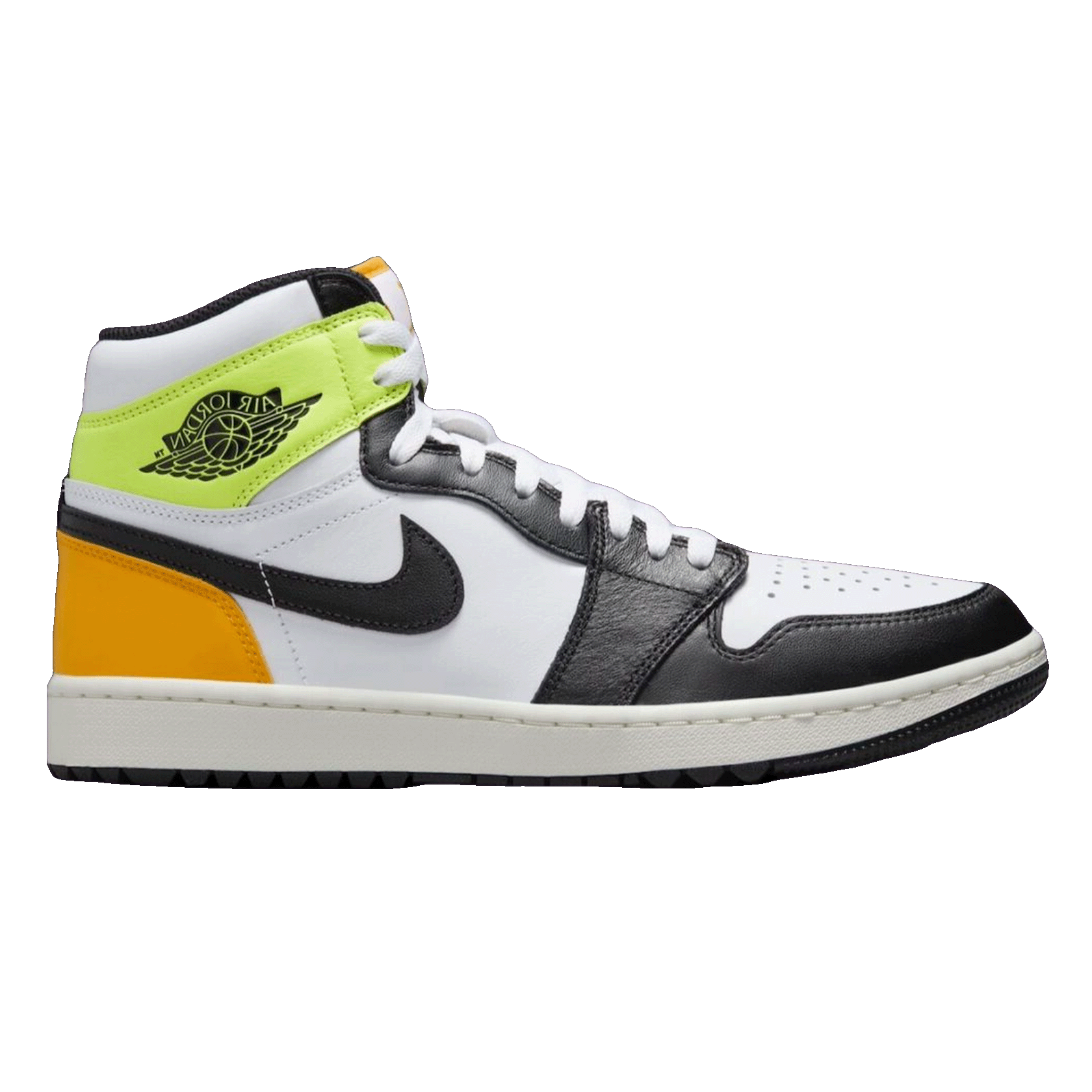 Nike Air Jordan 1 Retro High Golf White University Gold Volt Black