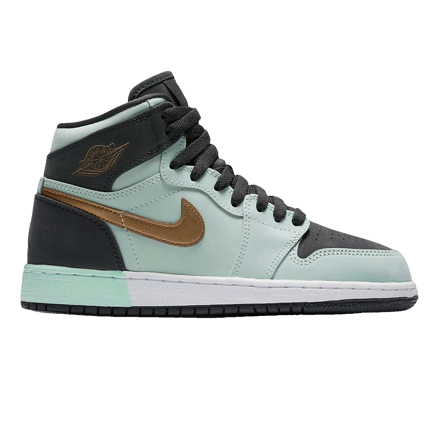 Nike Air Jordan 1 Retro High Mint Foam Anthracite Metallic Gold (GS)