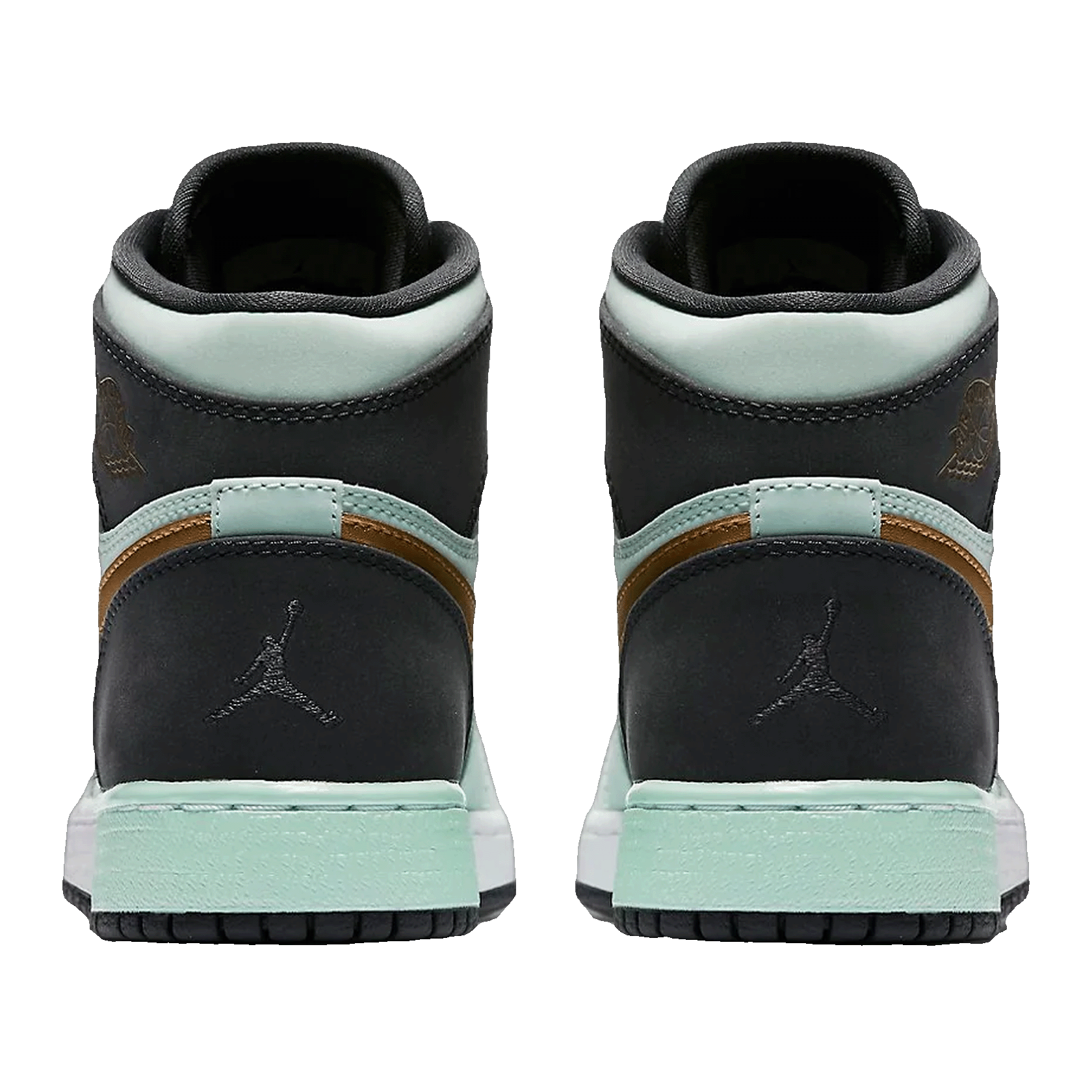 Nike Air Jordan 1 Retro High Mint Foam Anthracite Metallic Gold (GS) Back
