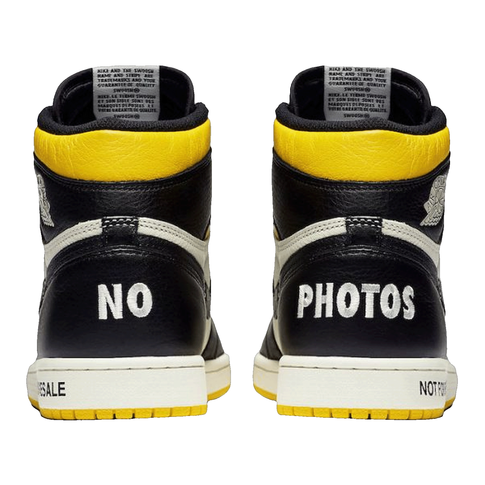 Nike Air Jordan 1 Retro High Not for Resale Varsity Maize Back