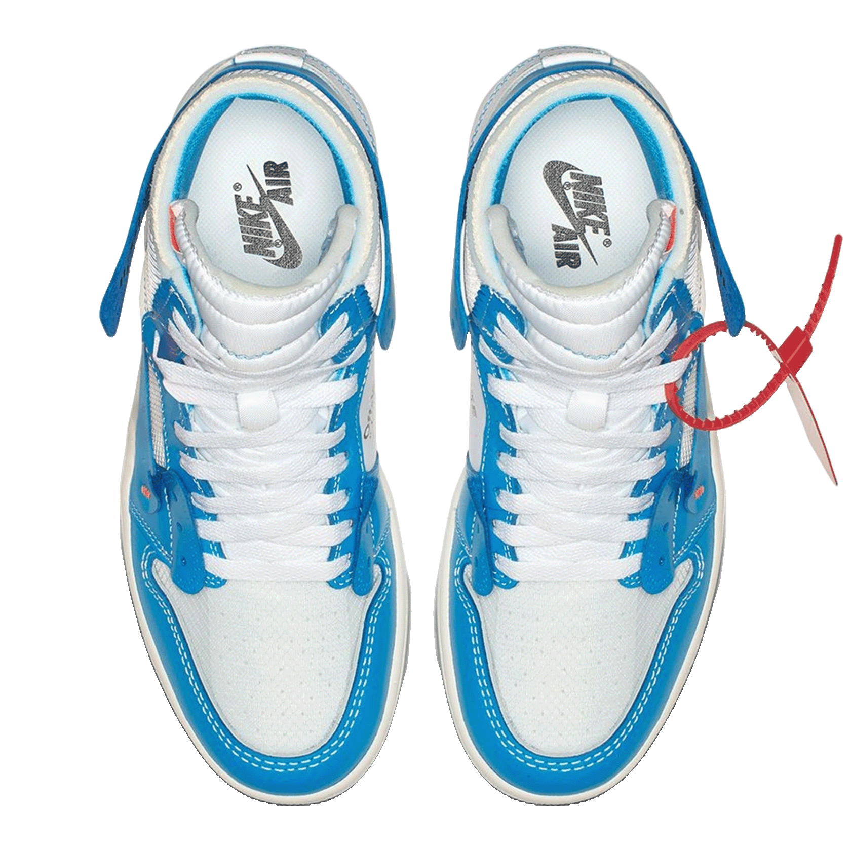 Aj1 off white university blue sales