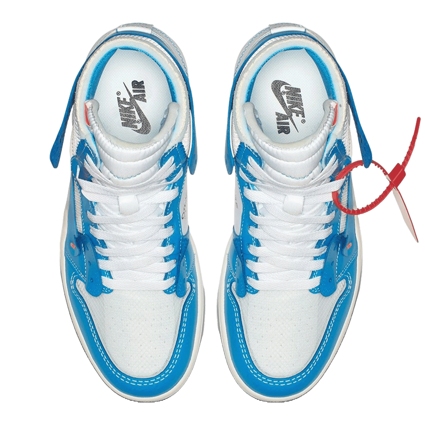 Nike Air Jordan 1 Retro High Off-White University Blue Oben