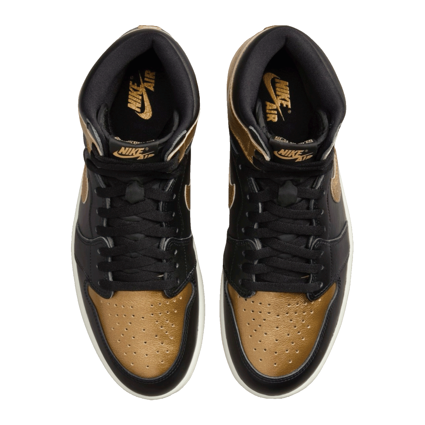 Nike Air Jordan 1 Retro High OG Black Metallic Gold Oben