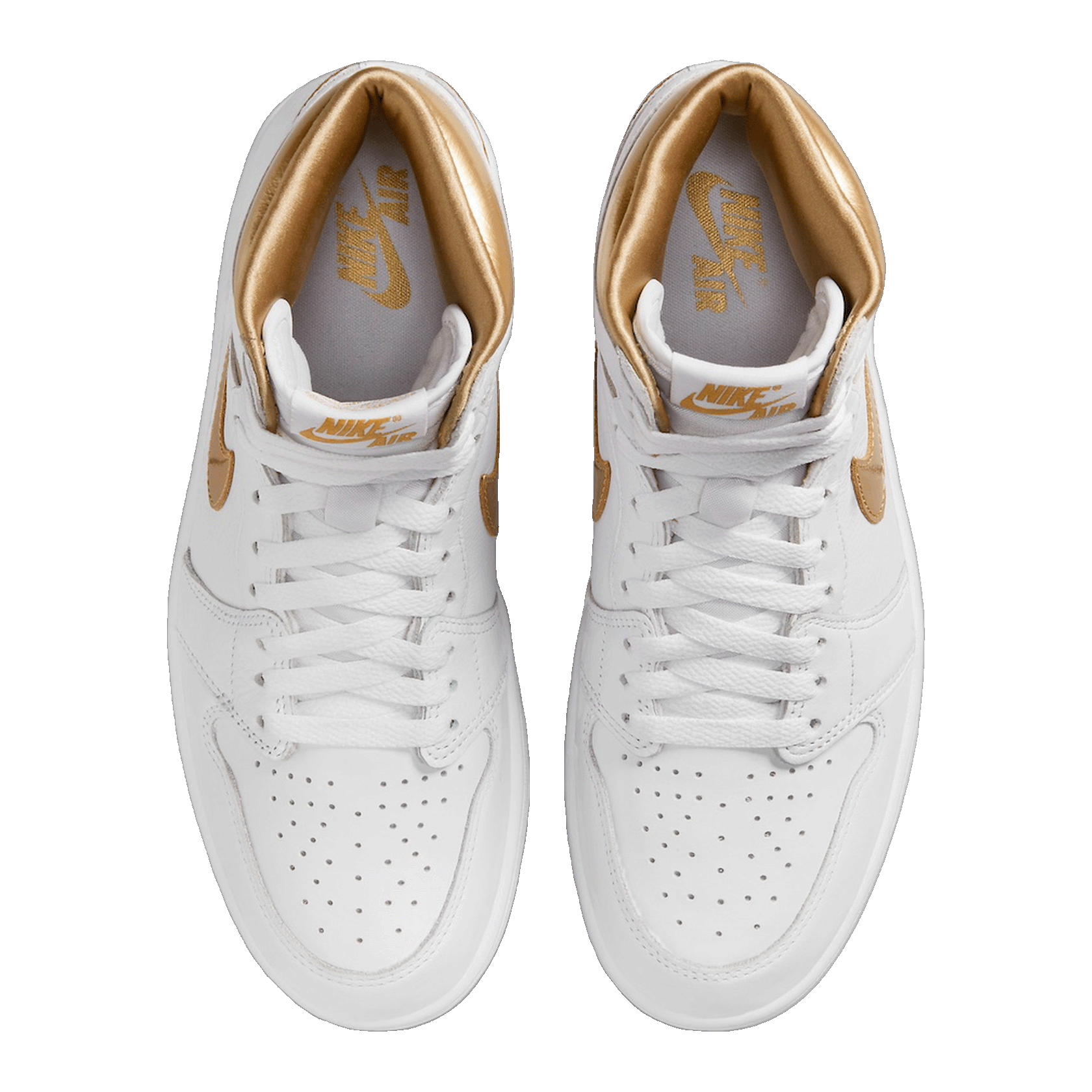 Nike Air Jordan 1 Retro High OG Metallic Gold (W) Oben