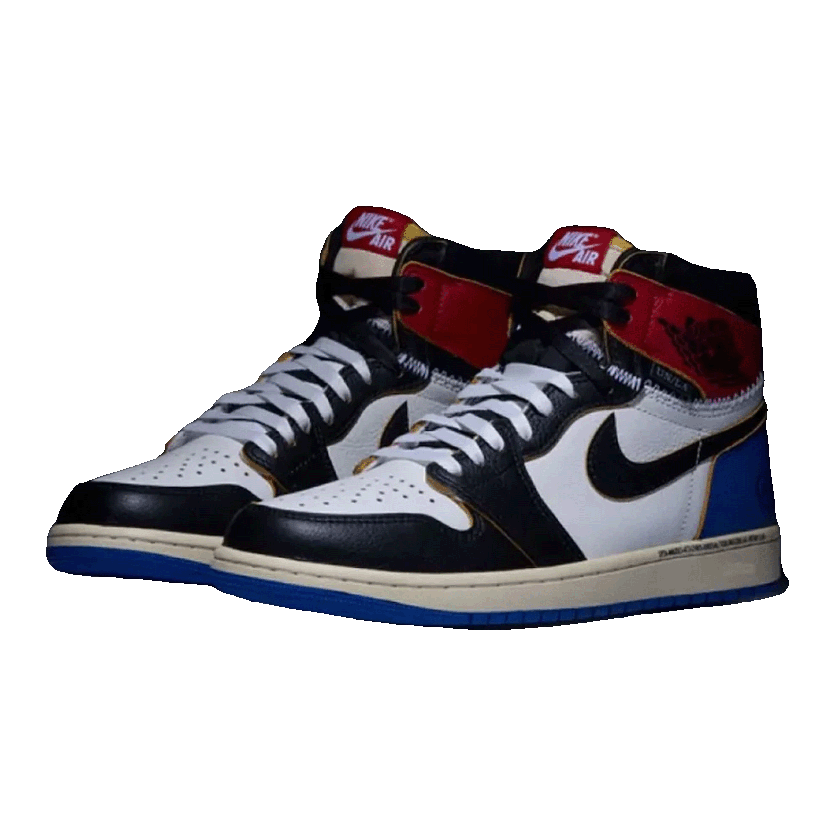 Nike Air Jordan 1 Retro High OG SP Fragment x Union LA Varsity Red Sport Royal Side IO7847-002