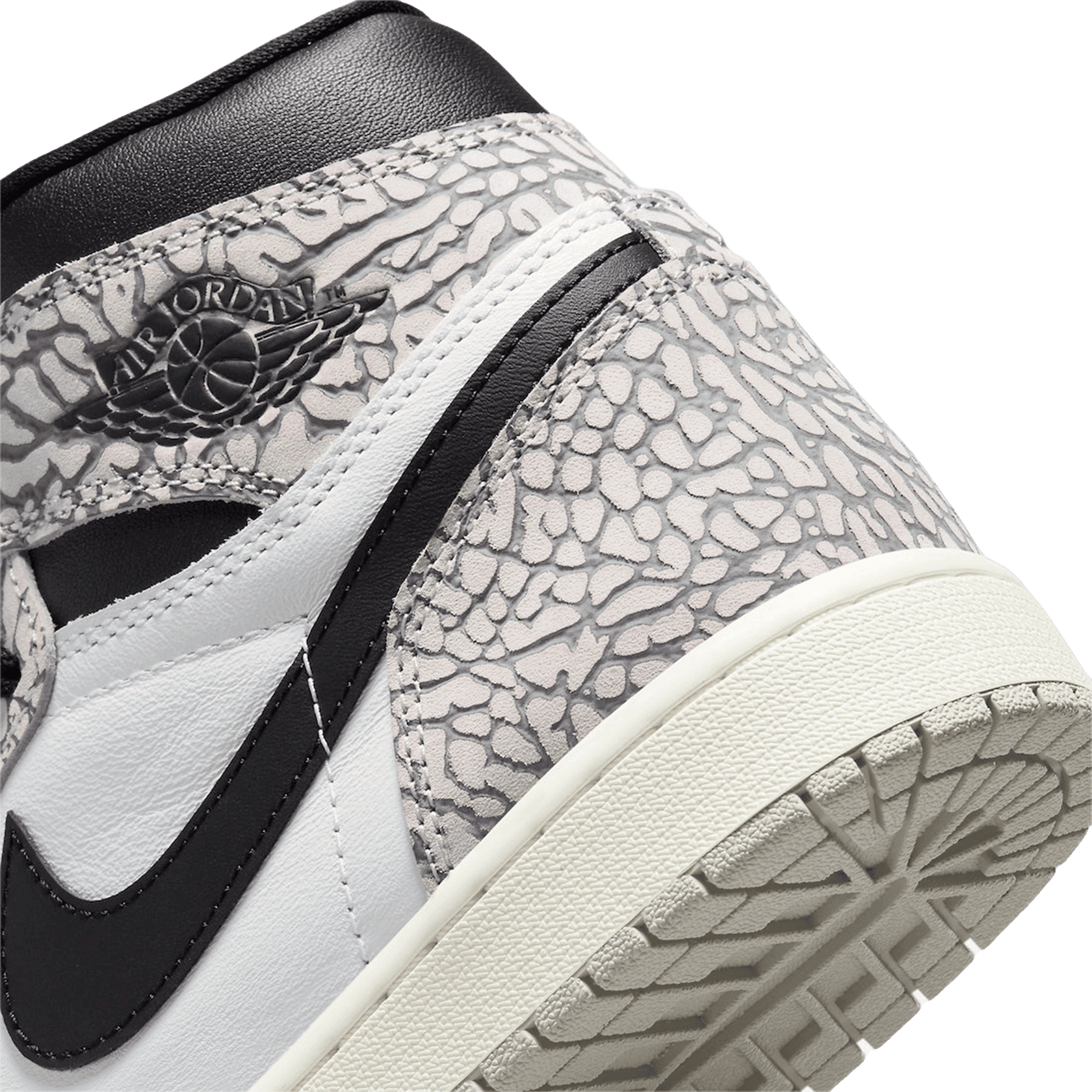 Nike Air Jordan 1 Retro High OG White Cement Detail