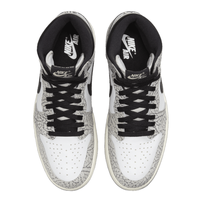 Nike Air Jordan 1 Retro High OG White Cement (GS) Oben