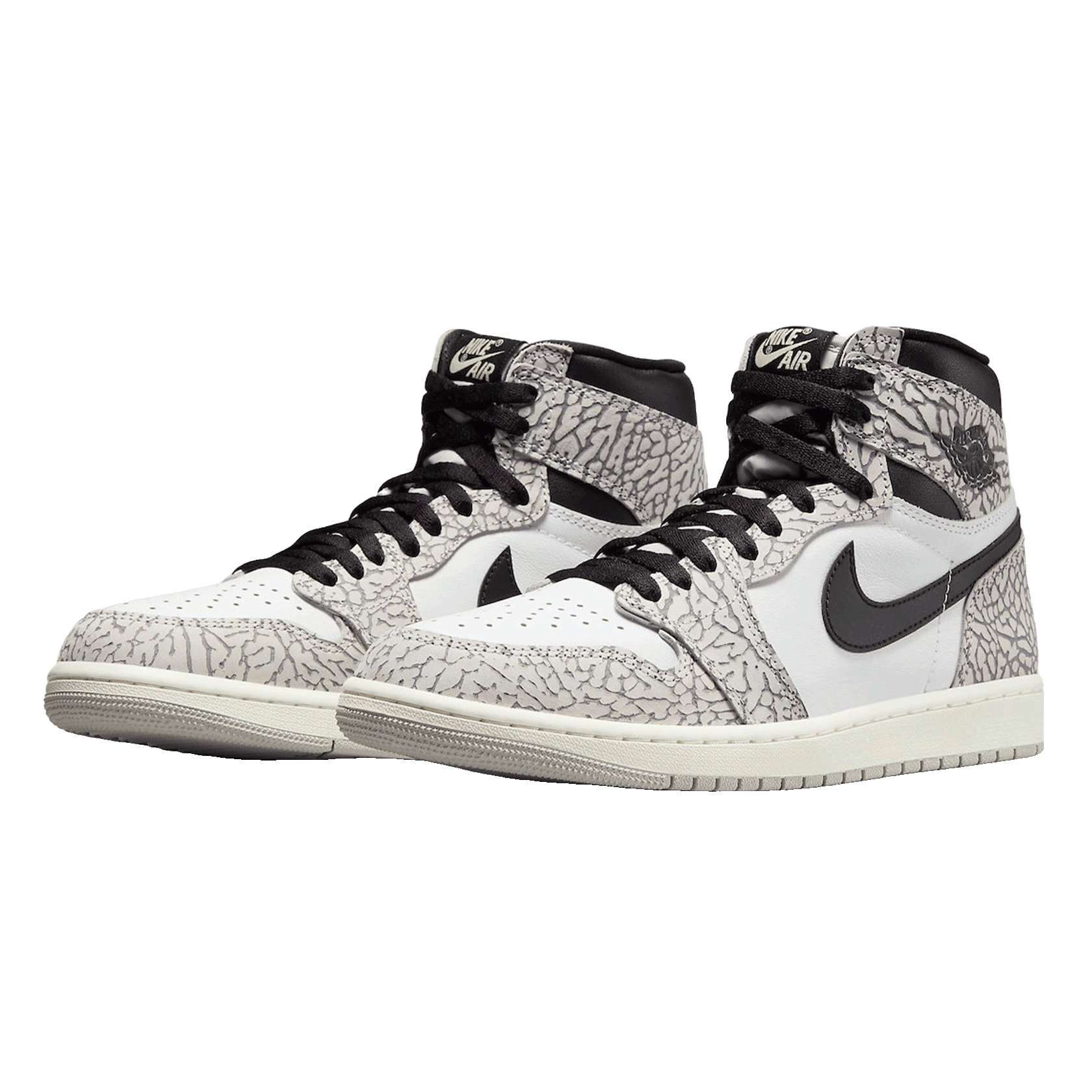 Nike Air Jordan 1 Retro High OG White Cement Side