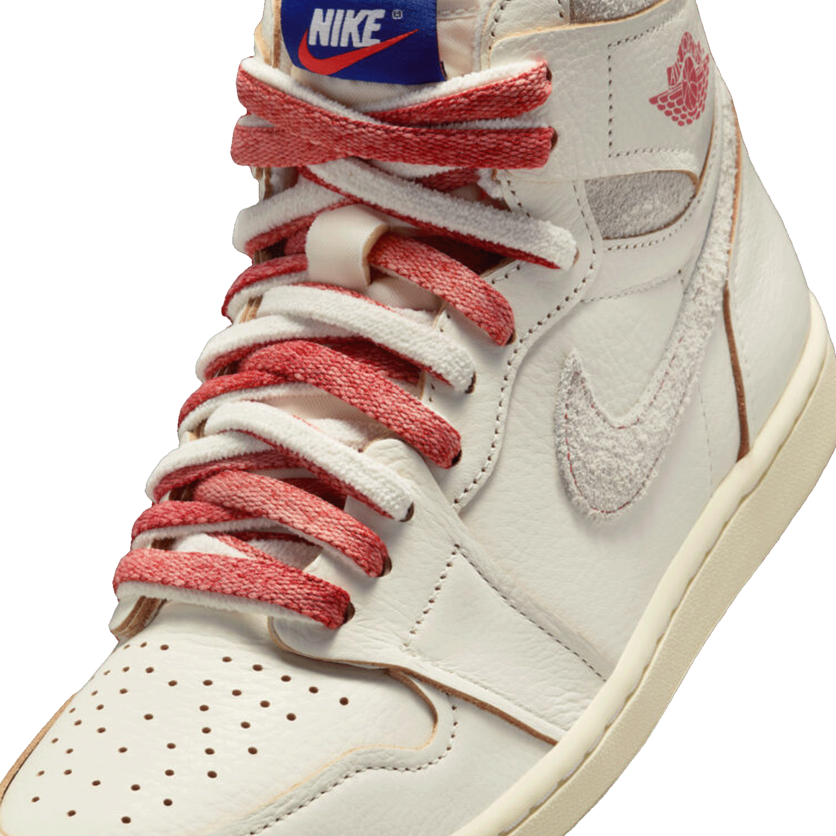 Nike Air Jordan 1 Retro High Rare Air Sail Cinnabar (W) Tongue