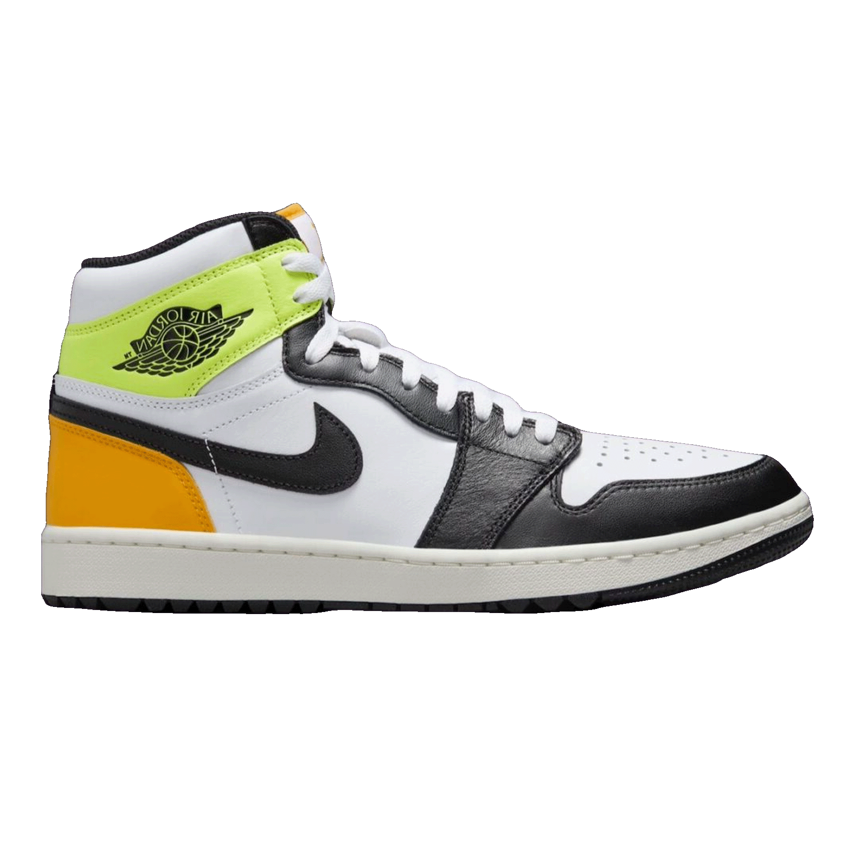 Nike Air Jordan 1 Retro High White Black Volt University Gold (GS)