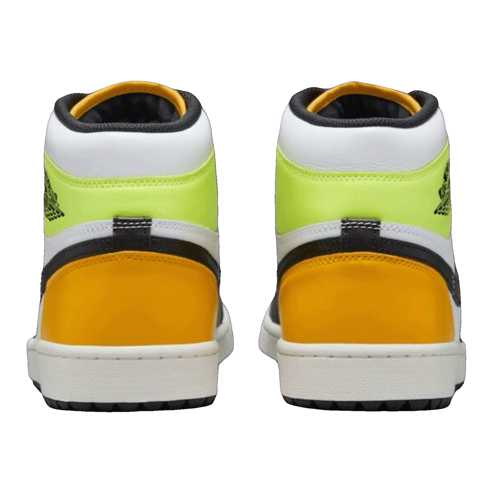 Nike Air Jordan 1 Retro High White Black Volt University Gold (GS) Back