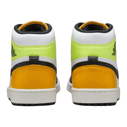 Nike Air Jordan 1 Retro High White Black Volt University Gold (GS) Back
